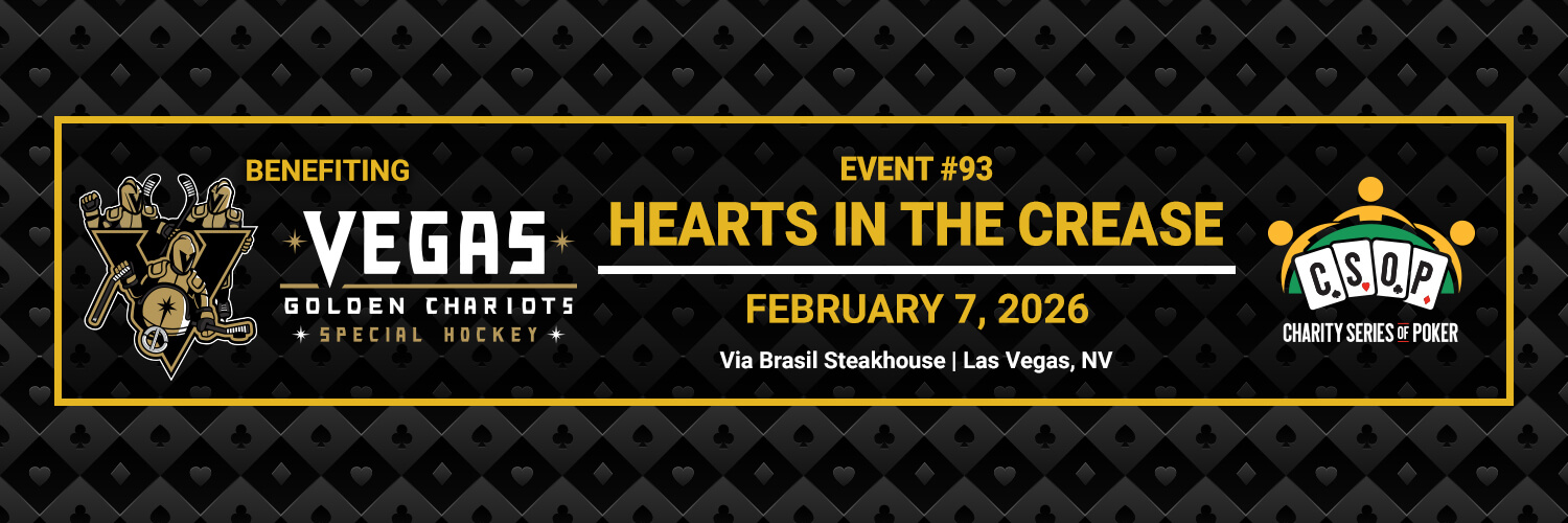 Hearts in the Crease charity poker event banner